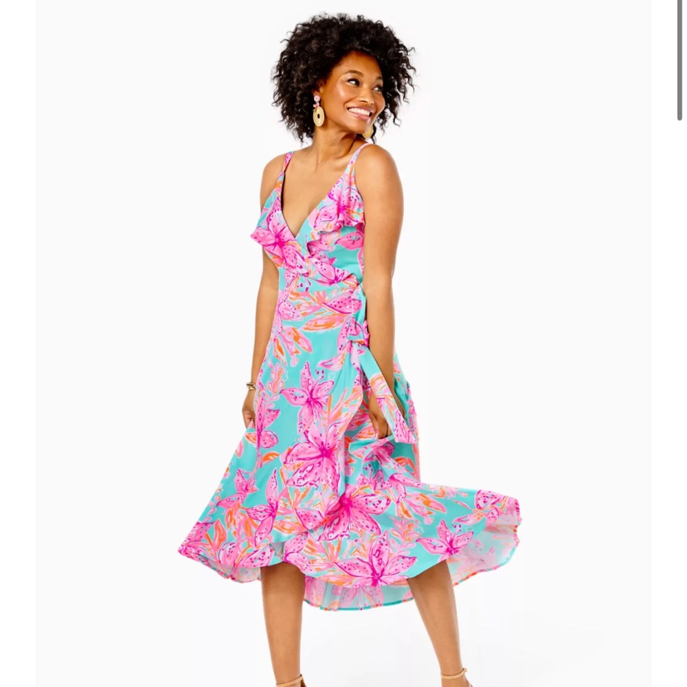 ⭐️🏷️ Brand NWT! Lilly Pulitzer Fontaine Wrap Dress